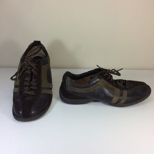 Born Men's Leather Brown Green Casual Shoes